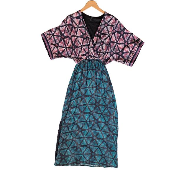 Anthropologie Bl-nk London Lisette Metallic Kimono Dress Size XS - Picture 13 of 14